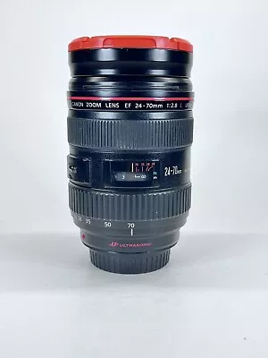 Canon EF 24-70mm F/2.8 L USM AF Zoom Lens W/caps Good Condition! • $574