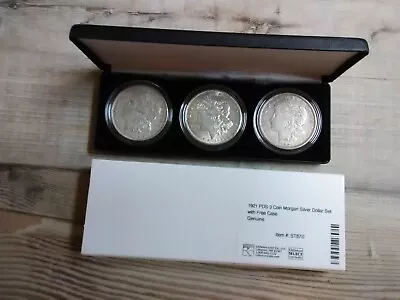 Littleton 1921 PDS 3 Coin Morgan Silver Dollar Set With Free Case • $150