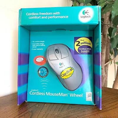 Vintage Logitech Cordless Mouseman Wheel Button Mouse New Sealed # 952454-0403 • $59.99
