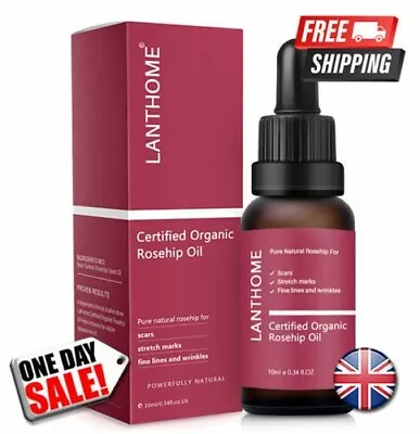 £5.99 • Buy Rosehip Oil Certified Organic Skin Essential Oil Pure Natural Best Facial Oil ✅