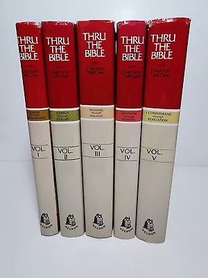 Thru The Bible With J. Vernon McGee Complete 5 Vol Set HC/DJ Very Good • $98.99