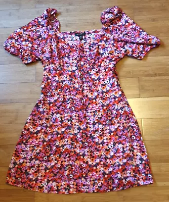 QED London Multi Floral Bardot Shoulder Dress Size 12 BNWOT • £7.99