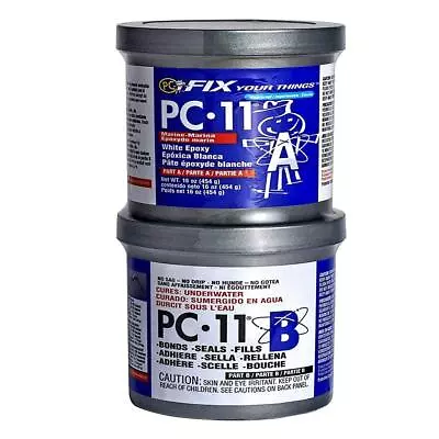 	PC-Products PC-11 Epoxy Adhesive Paste Two-Part Marine Grade 1lb In Two Can	 • $28.88