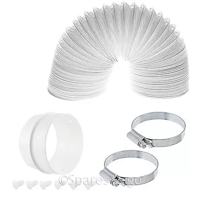 £16.19 • Buy Vent Hose Pipe Connection Ring Screw Clip Kit For White Knight Tumble Dryer 4m