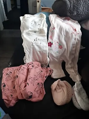 Baby Girl  6/9 Months Sleepsuit / Vest Bundle New • £8