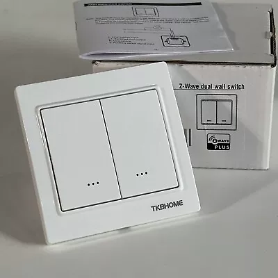 TKB HOME DOUBLE WALL SWITCH Z Wave New • £1.99