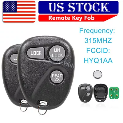 2 For 1996 1997 1998 1999 Chevrolet Suburban Keyless Car Truck Remote Key Fob • $19.69