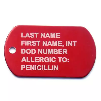 Personalized Medical Alert ID Dog Tags Custom Laser Engraved • $6.95