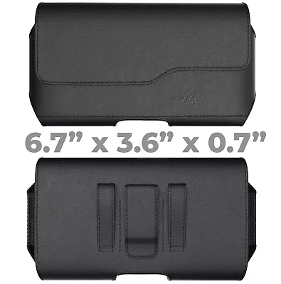 AGOZ 6.7  X 3.6  X 0.7  Leather Cell Phone Pouch Magnetic Case Belt Clip Holster • $11.89