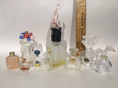 9 Pc. Lot Of Vintage Used  Perfume Bottles Large And Small As Found • $20.50