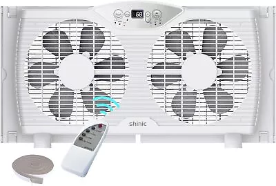 3 SpeedsTwin Window W/ Remote 9-Inch Blades Reversible Airflow Exchaust Fans US • $62.99