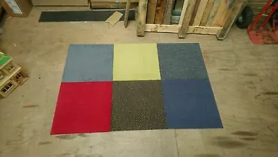 £7.49 • Buy 12 X Carpet Tiles Various Soft Cut Pile UK Brand New HEAVY DUTY Mixed 40 X 40cm
