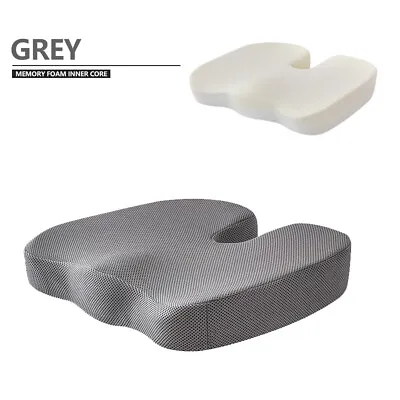 Memory Foam Seat Cushion Pillow Coccyx Back Pain Relief Car Office Chair Pad • £12.69