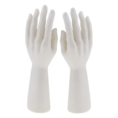 White Male Mannequin Hand Jewelry Watch Bracelet Gloves Display Holder • £12.19