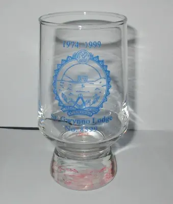 £10 • Buy FREEMASONS DRINKS GLASS St. Gwynno Lodge No. 8599 Masonic Wales 1999 Crystal