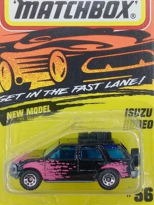 Matchbox - #56 Isuzu Rodeo - Black - Diecast - Mint On Card🔥 • $6.64