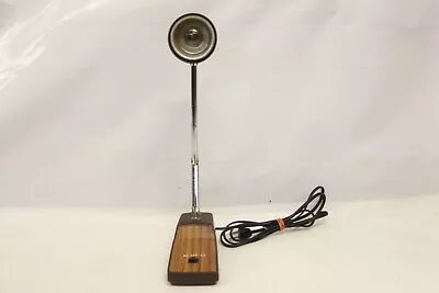 Vintage Folding Brown & Woodgrain Table Desl Work Light Lamp -12 • $9.99