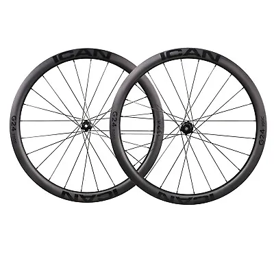 ICAN G24 700C Carbon Gravel Bike Wheelset Wheelset 24mm Inner Width In AU • $1090