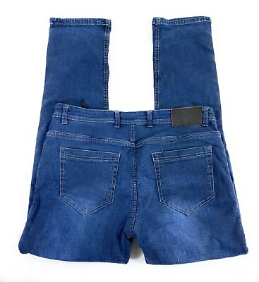 Street & Steel Men's Motorcycle Protective Knee & Seat Riding Blue Jeans 36x32 • $59.95