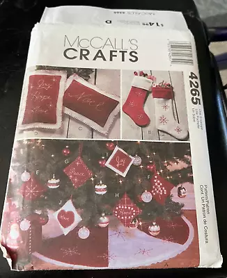 2003 McCall's Crafts Pattern 4265 Red/White Christmas Uncut • $2.20