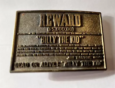 Cool Vintage Reward (5000.00) Billy The Kid Dead Or Alive! Belt Buckle • $15