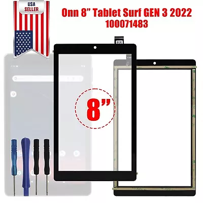 For ONN 8'' Gen 3 Surf 2022 Tablet 100071483 Touch Screen Digitizer Glass +Tape • $10.29