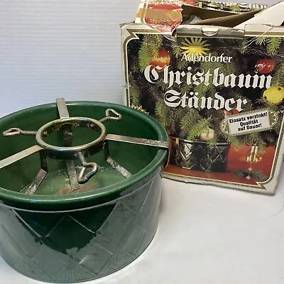 VINTAGE German Ceramic Adendorfer Live Christmas Tree Stand Christbaum Stander • $75