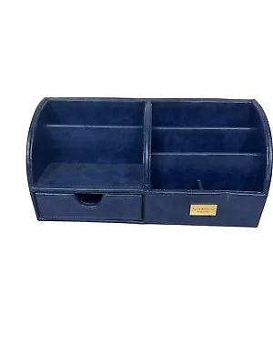 NWT Isaac Mizrahi Blue Desk Organizer With Drawer • £24.13