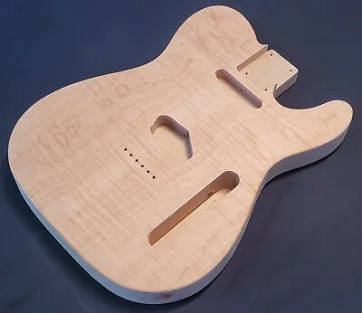 Telecaster Compatible Body-CURLY MAPLE ON ALDER-CHAMBERED • $160