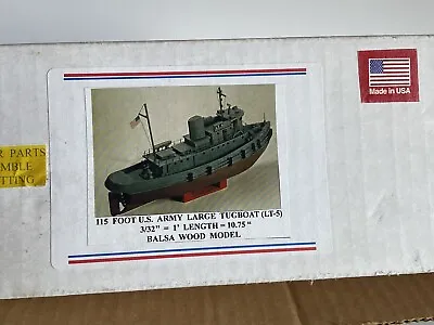 JAC Models 115 Foot US Army Large Tugboat (LT-5) Balsa Wood Kit • $75