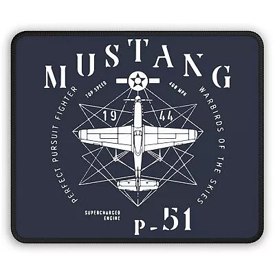 P-51 Mustang WWII Fighter History Buff - Custom Design Premium Quality Mouse Pad • $19.95