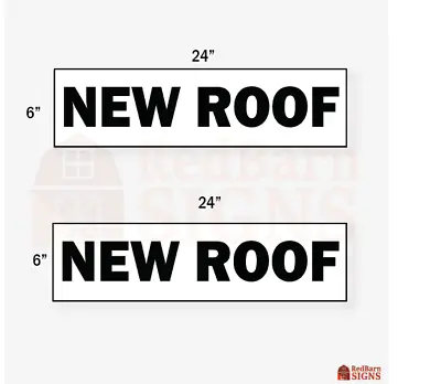 New Roof 6 X24  REAL ESTATE RIDER SIGNS Double Sided 2PK Durable And Visible • £14.98