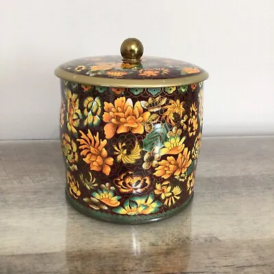 Vintage Designed By Daher Floral Flower Tin Container Made In England • $30