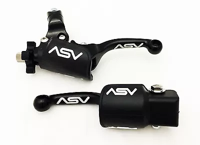 ASV F3 Front Brake Clutch Perch Levers Shorty Black Dust Cover Yamaha YFZ 450 • $159.95