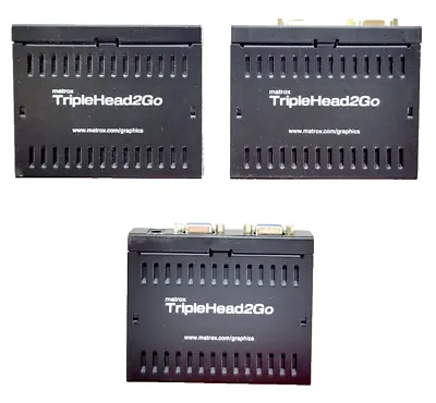 LOT OF 3- Matrox TripleHead2Go Multi Display VGA Video Splitter 1:3 T2G-A3AF • $99.99