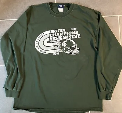 Long Sleeve Michigan State Spartans  T Shirt  Big Ten Football Champions 2013  • $20