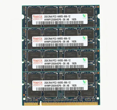 £8.99 • Buy  Memory Ram Laptop DDR2 PC2 2GB 4GB PC2 6400S 800 MHz SODIMM 200 PIN 2X LOT