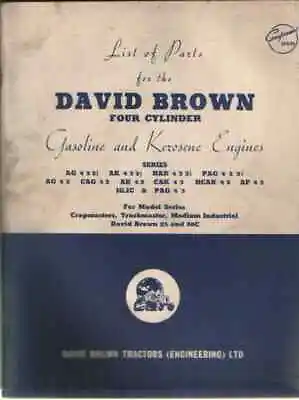 £24.99 • Buy David Brown Tractor 4 Cylinder Gasoline & Kerosene Engine Parts Manual - 25 & 30