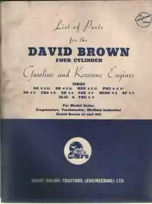 £24.99 • Buy David Brown Tractor 4 Cylinder Gasoline & Kerosene Engine Parts Manual - 25 & 30