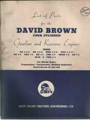 David Brown Tractor 4 Cylinder Gasoline & Kerosene Engine Parts Manual - 25 & 30 • £24.99