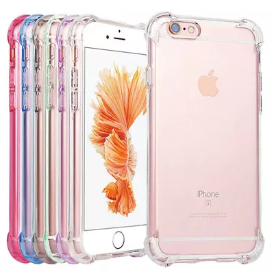 Shockproof Tough Gel Clear Case Cover For Apple IPhone 5 SE 6 6s 7 8 Plus X 12 • $8.99