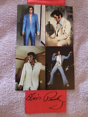 Elvis Presley Signature Red Scarf&elvis Photos Lot 5 • $40