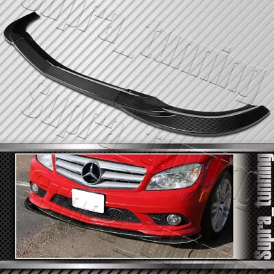 Carbon Fiber Front Bumper Spoiler Lip For 2008-2011 Mercedes W204 C-Class Sport • $247.19