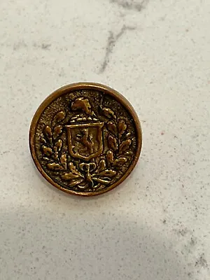 Antique Small Brass Military Button • $5