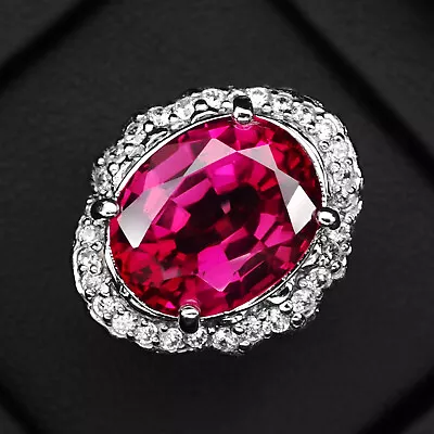 Pink Rubellite Tourmaline Flawless 11.20Ct 925 Sterling Silver Handmade Rings • $32.99