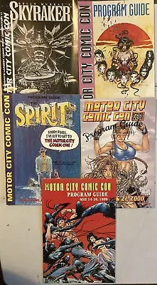 Motor City Comic Con Event Programs/ Bundle Of 5 …1995 96 98 99 2000 • $25