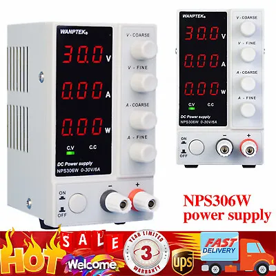 Lab Digital DC Stable Power Supply Voltage Variable Adjustable NPS306W 30V 6A US • $57.95