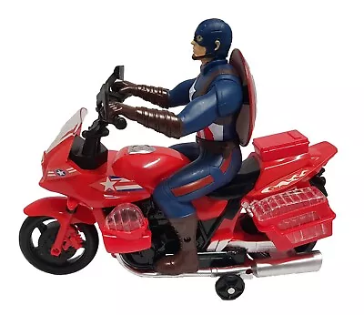 Captain America Kids Bump & Go Motorbike Boys Bike Toy Action Figure Superhero • £6.99