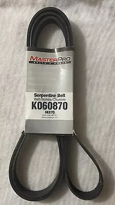 New MasterPro Serpentine Belt K060870 6K870 See Pics • $10