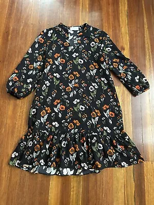 Beautiful Veronika Maine Floral Flower Dress With Sleeves Suit 10 - Small 12 • $8